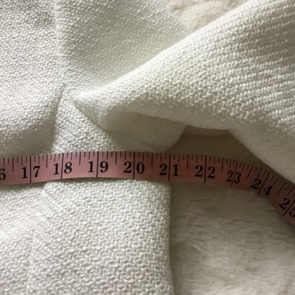 J.Crew White Tweed Lady Jacket with Gold Buttons - Picture 10 of 16